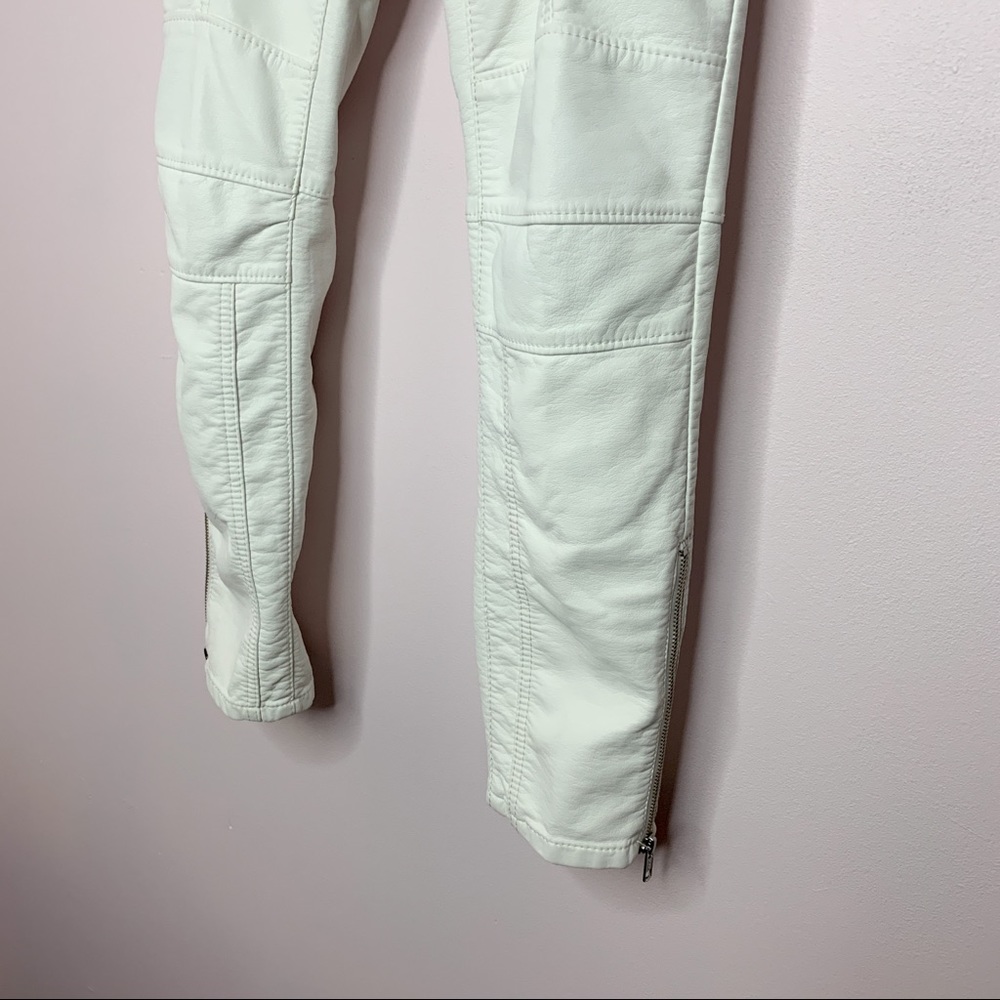 NWT Free People Kaelin Faux Leather White Pants 10 - Picture 9 of 16